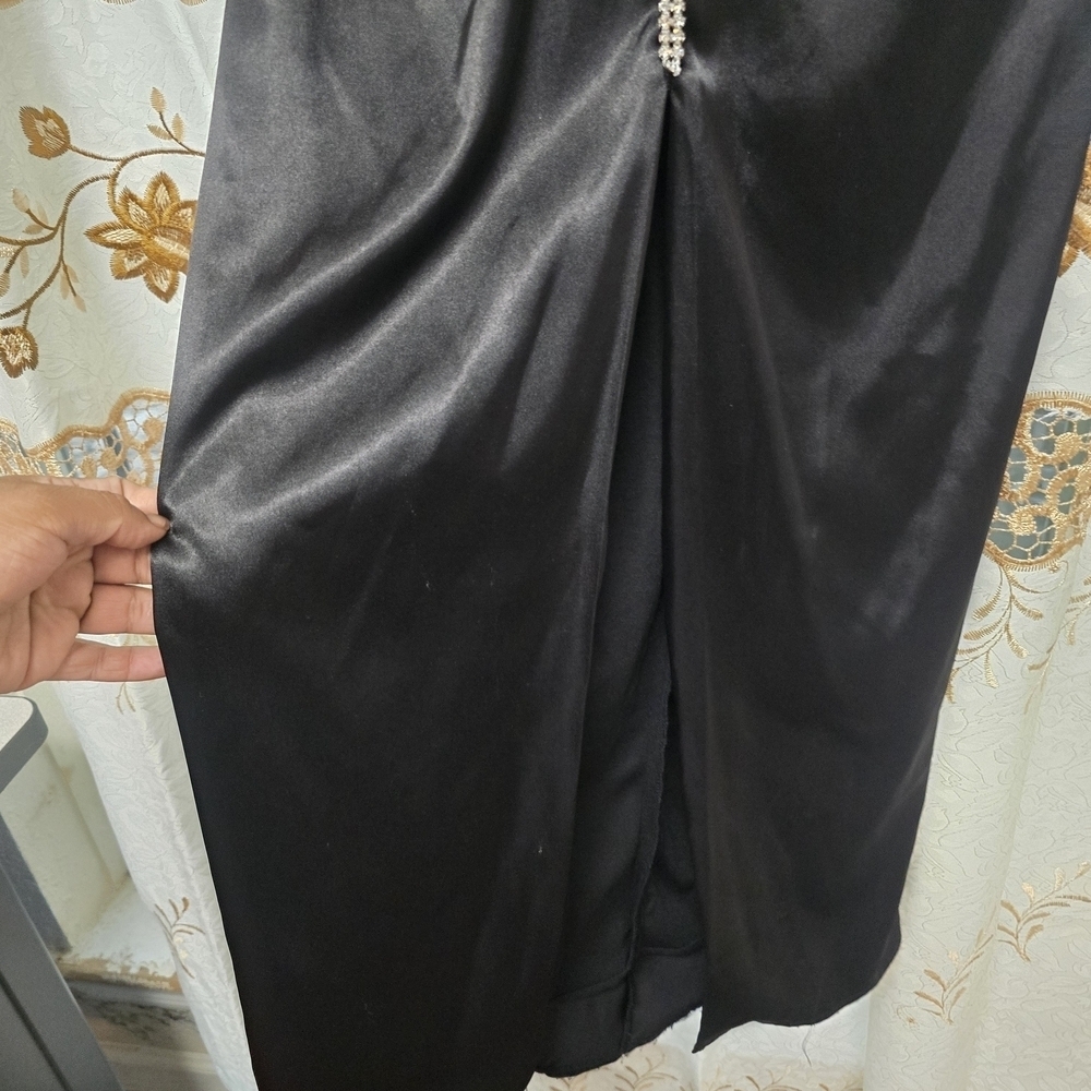 Fiesta Blue Embellished Ruched Slip Dress - Picture 3 of 9